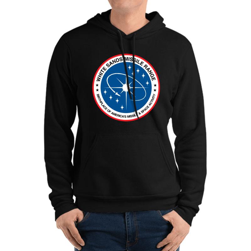 White Sands Missile Range Wsmr Logo Unisex Hooded Sweatshirt Men Black