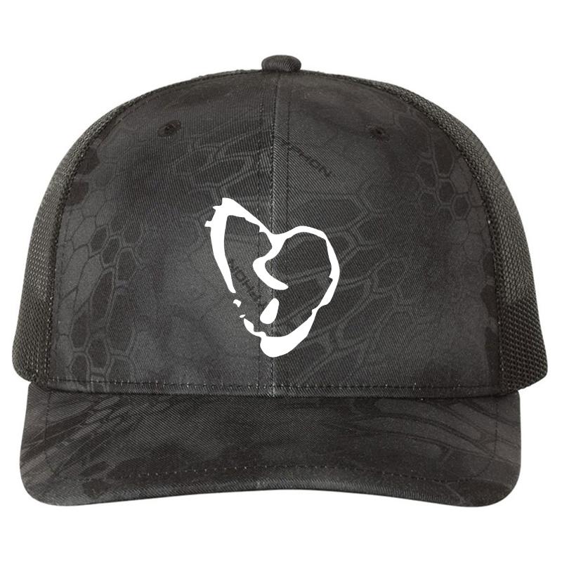 Xxxtentacion Broken Heart Symbol Richardson Premium Trucker Snapback Cap  Kryptek Typhon Black