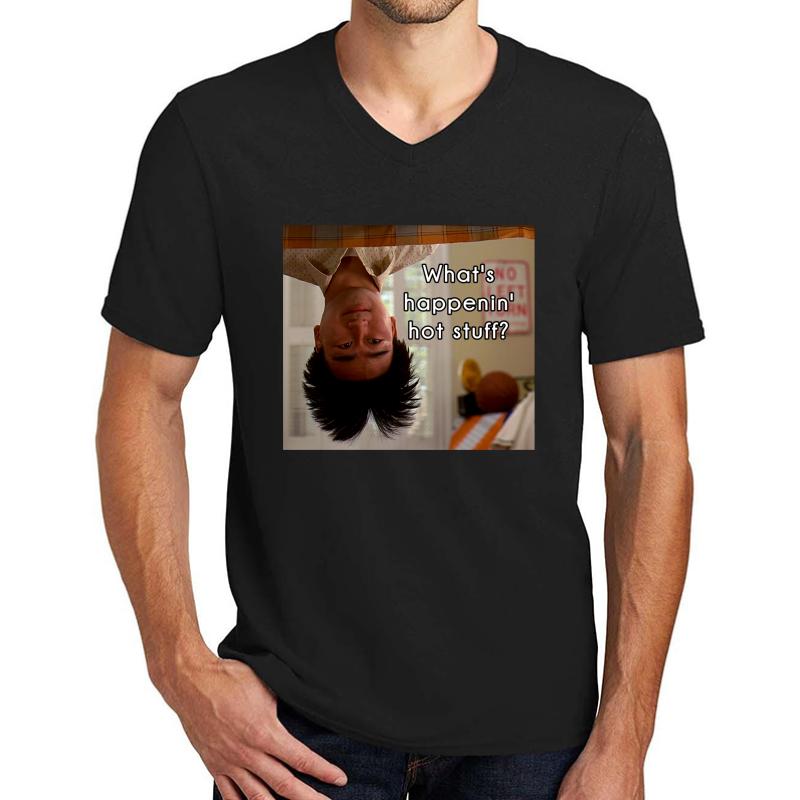 What's Happenin' Hot Stuff? - Long Duk Dong - Sixteen Candles Unisex V-Neck T-Shirt Men Black