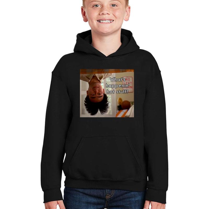 What's Happenin' Hot Stuff? - Long Duk Dong - Sixteen Candles Youth Hooded Sweatshirt Boy Black