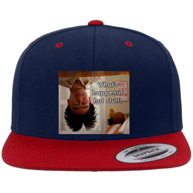 What's Happenin' Hot Stuff? - Long Duk Dong - Sixteen Candles Premium Flat Bill Snapback Cap  Navy