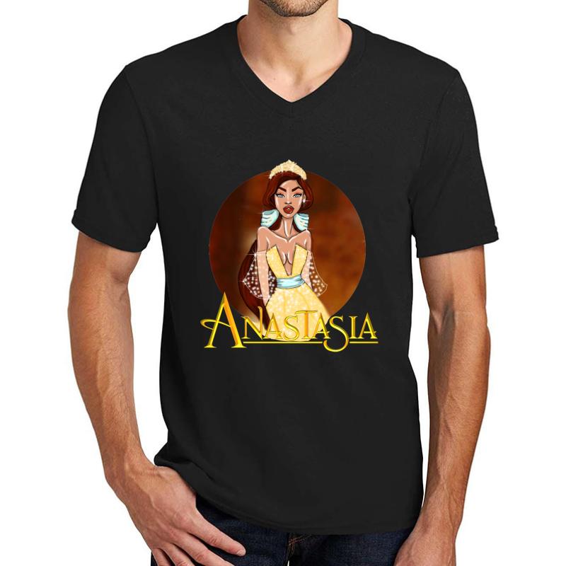 Anastasia Unisex V-Neck T-Shirt Men Black