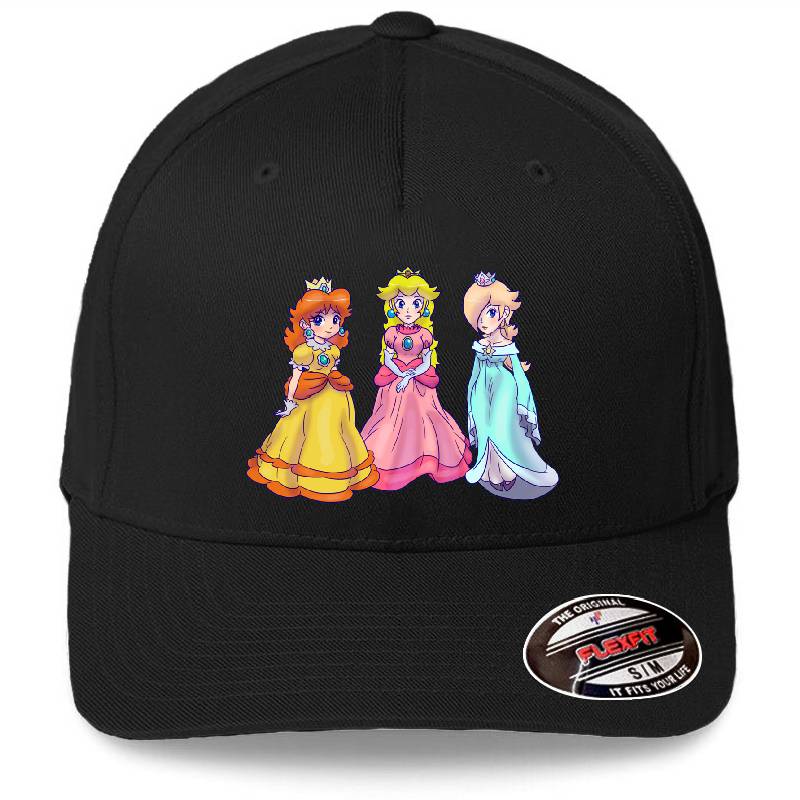 Princess Peach Rosalina And Princess Daisy Premium Flat Bill Snapback Caps