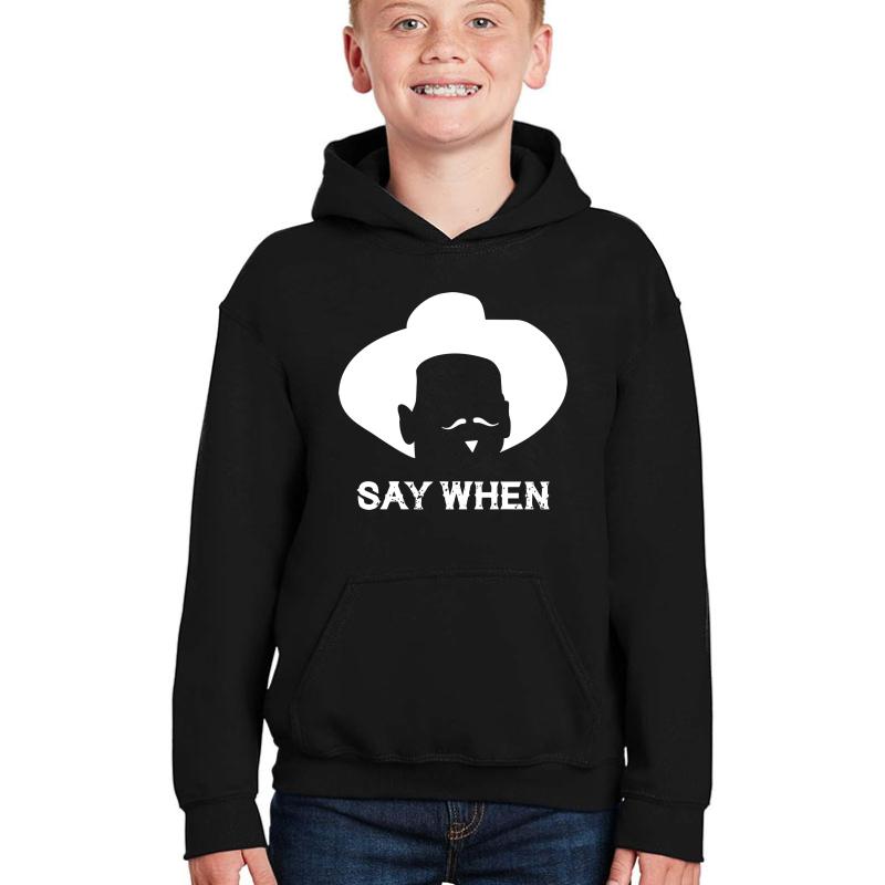 Tombstone: Say When White  Youth Hooded Sweatshirt Boy Black