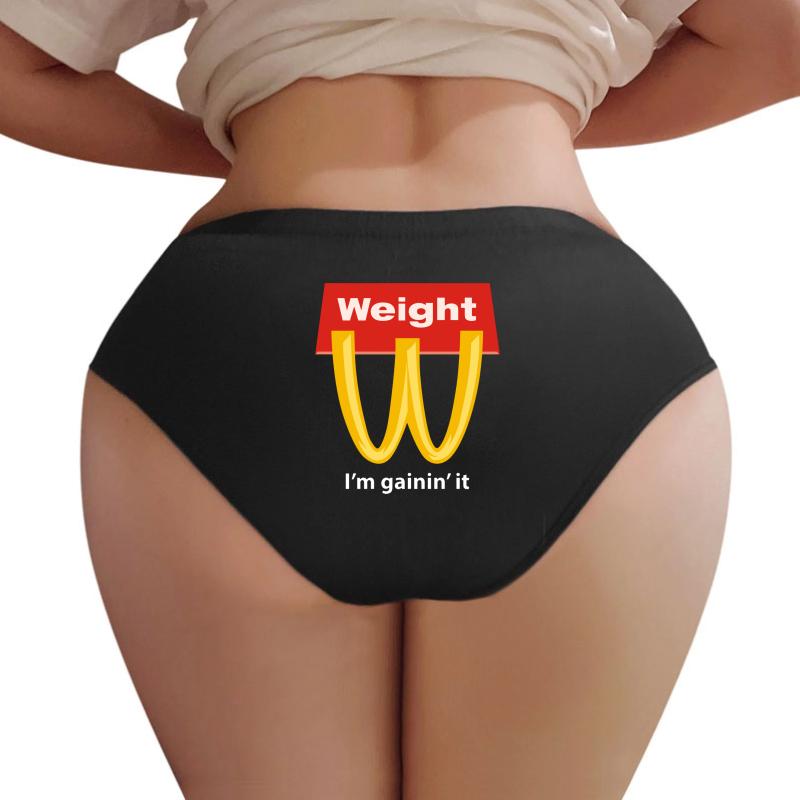 Weight I'm Gainin' It - Mcdonalds Women Underwear Panties Women Black