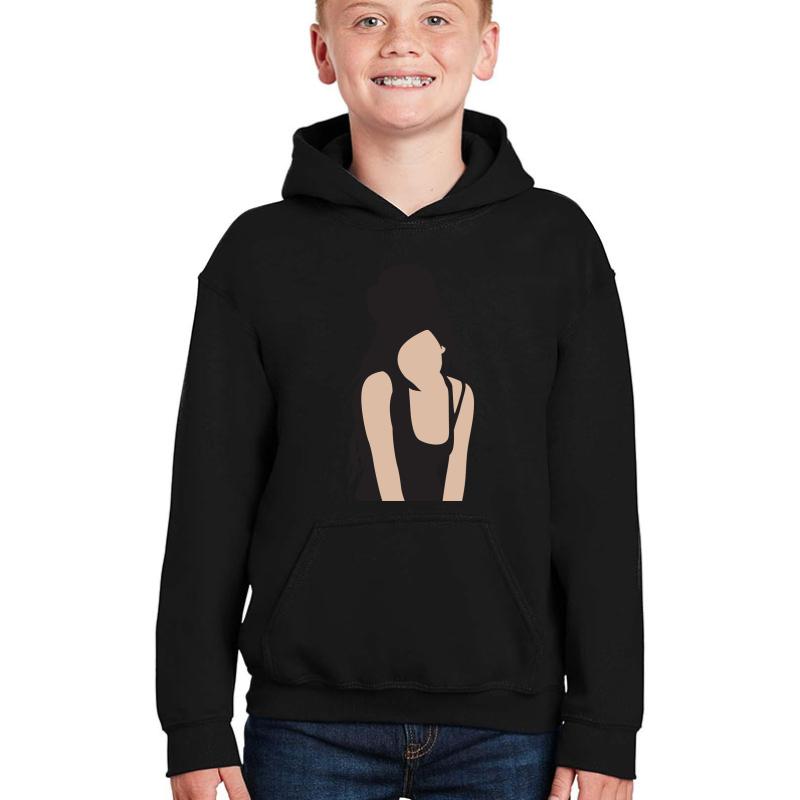 Amy Winehouse Youth Hooded Sweatshirt Boy Black