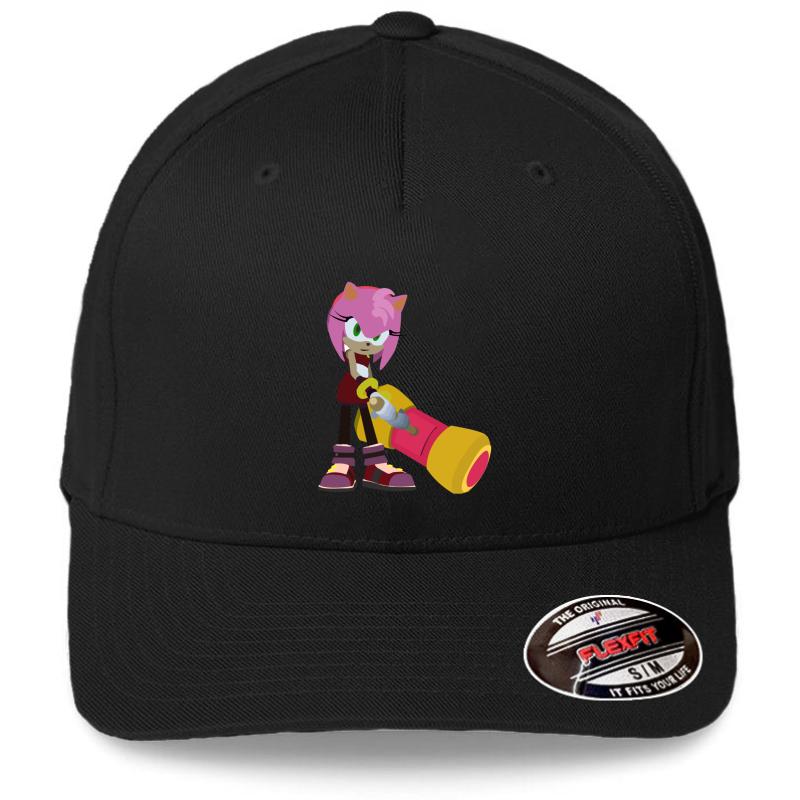 Amy Rose Flexfit Baseball Cap  Black