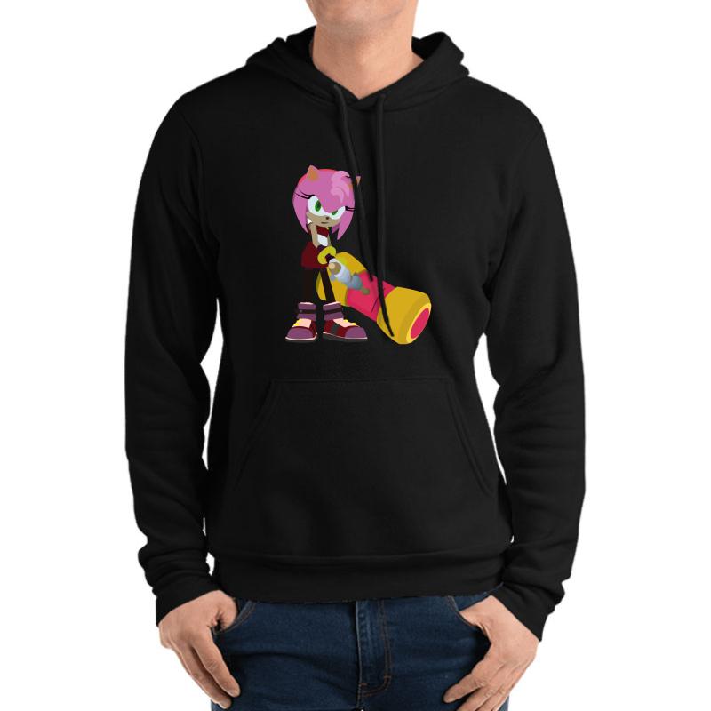 Amy Rose Unisex Hooded Sweatshirt Men Black