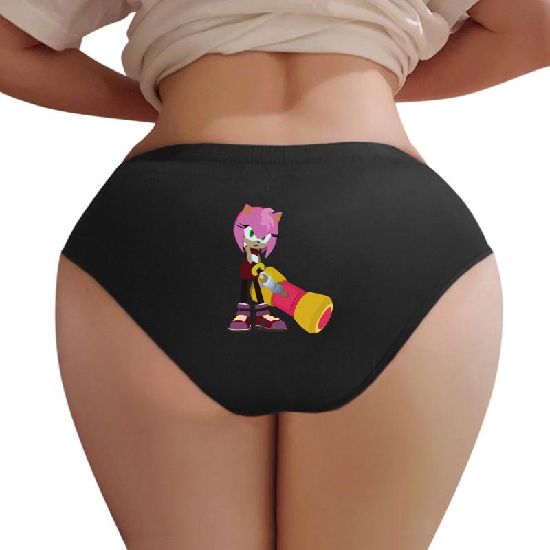 Amy Rose Women Underwear Panties Women Black