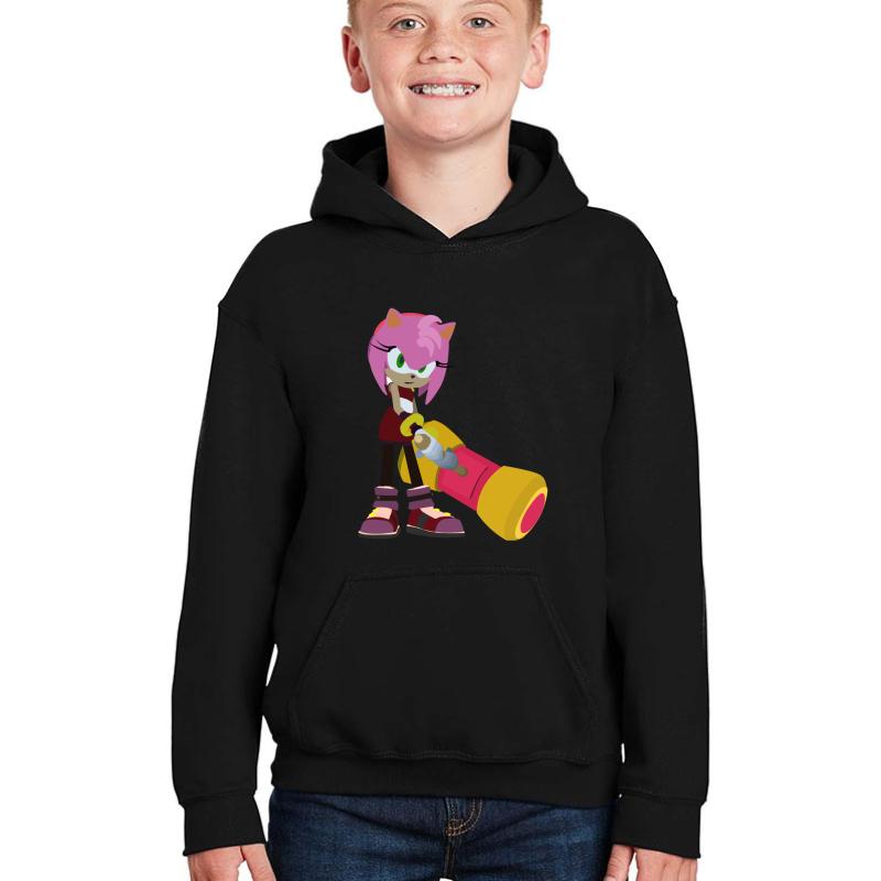 Amy Rose Youth Hooded Sweatshirt Boy Black