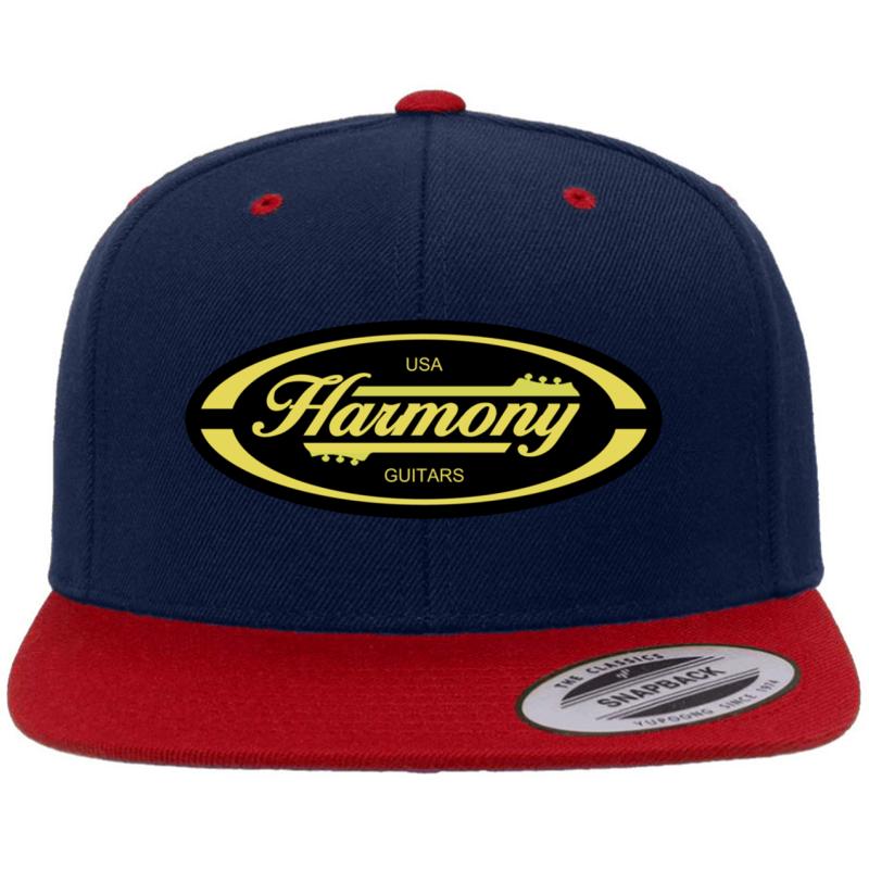 Vintage Harmony Guitars Premium Flat Bill Snapback Cap  Navy