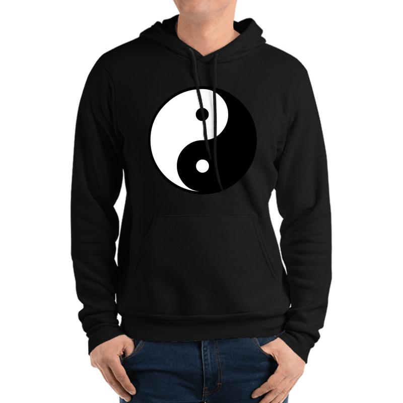 Yin Yang Unisex Hooded Sweatshirt Men Black