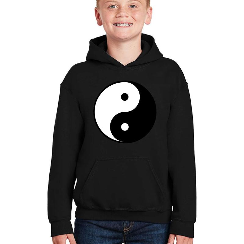 Yin Yang Youth Hooded Sweatshirt Boy Black