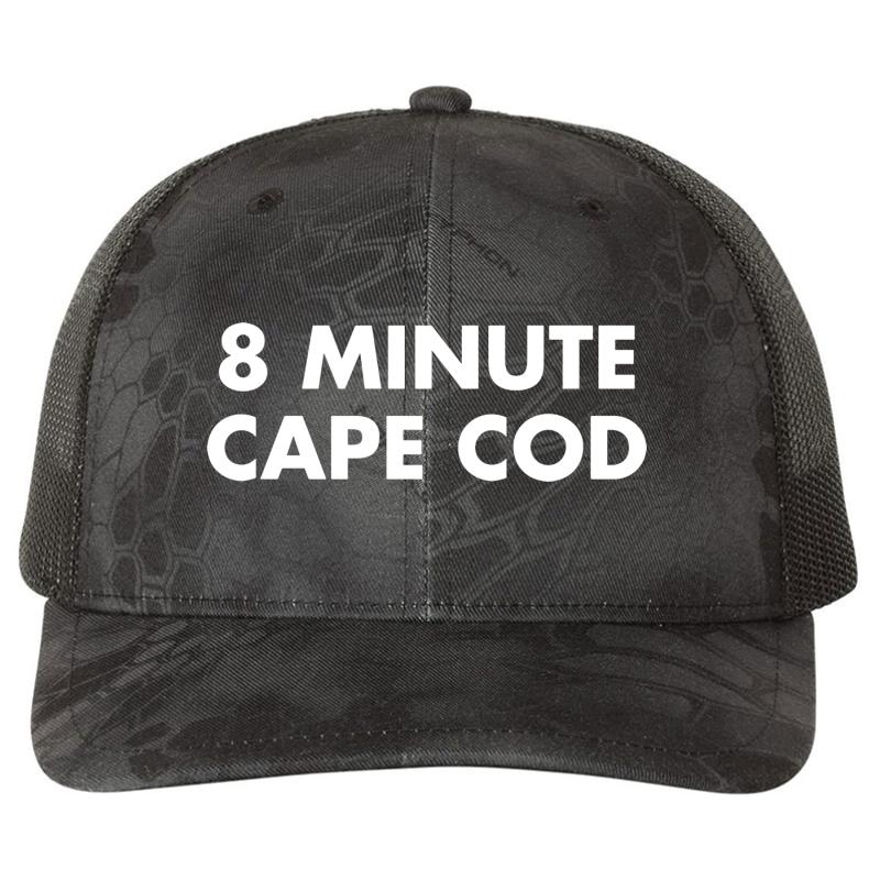 8 Minute Cape Cod Richardson Premium Trucker Snapback Cap  Kryptek Typhon Black