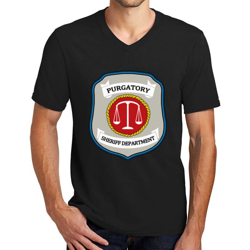 Wynonna Earp - Purgatory Sheriff Department Patch Unisex V-Neck T-Shirt Men Black