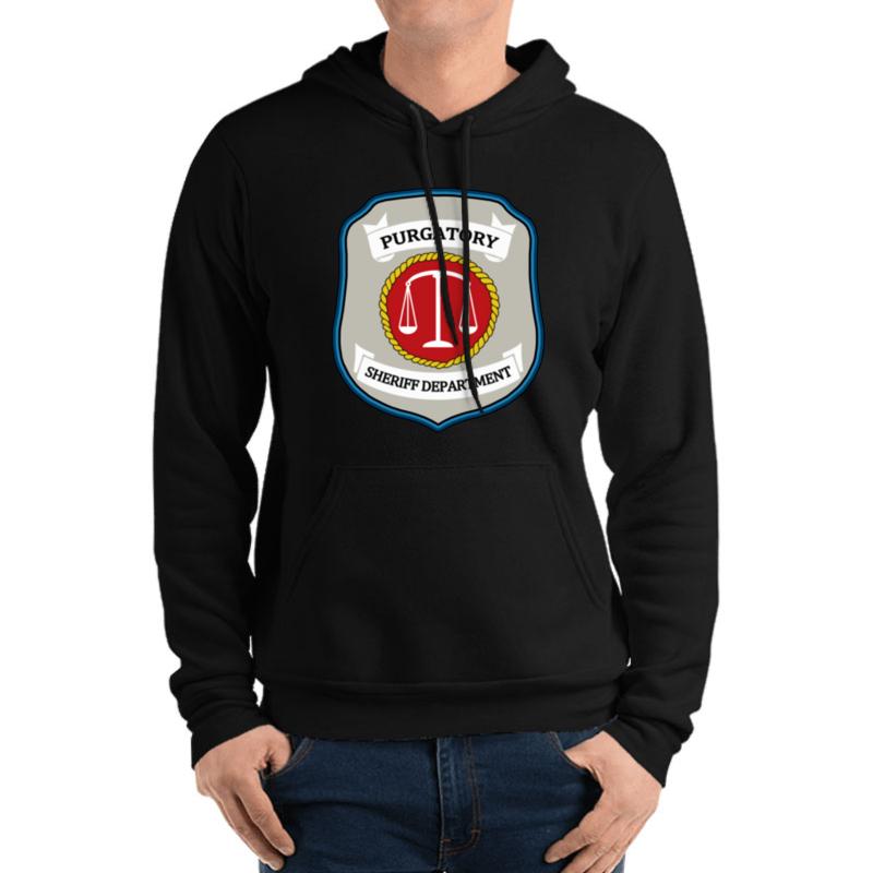 Wynonna Earp - Purgatory Sheriff Department Patch Unisex Hooded Sweatshirt Men Black