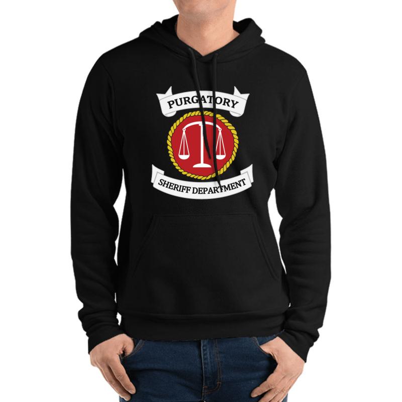 Wynonna Earp - Purgatory Sheriff Department Logo Unisex Hooded Sweatshirt Men Black