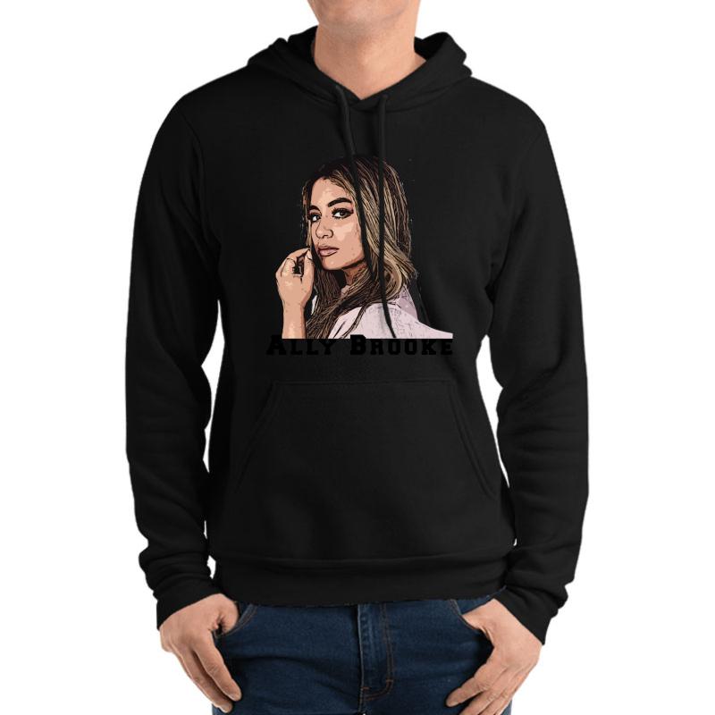 Ally Brooke Unisex Hooded Sweatshirt Men Black