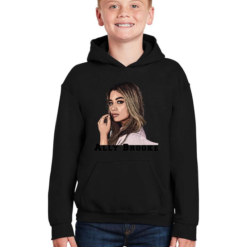 Ally Brooke Youth Hooded Sweatshirt Boy Black