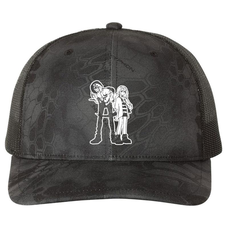 Angels Of Death - Satsuriku No Tenshi Richardson Premium Trucker Snapback Cap  Kryptek Typhon Black