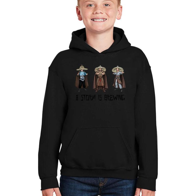 3 Storms - A Storm Is Brewing - Big Trouble In Little China 1986 Youth Hooded Sweatshirt Boy Black