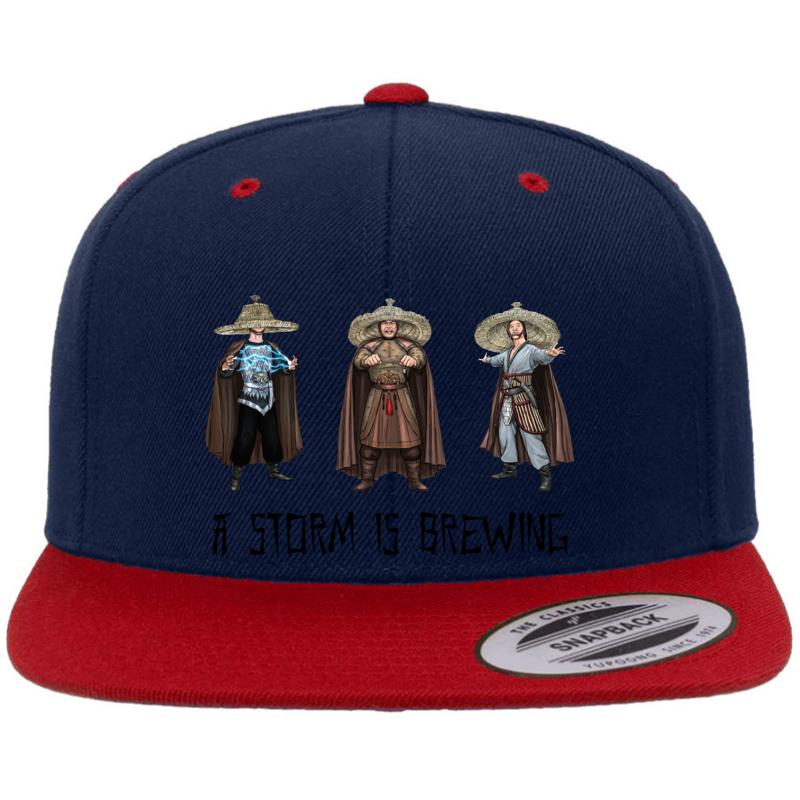 3 Storms - A Storm Is Brewing - Big Trouble In Little China 1986 Premium Flat Bill Snapback Cap  Navy