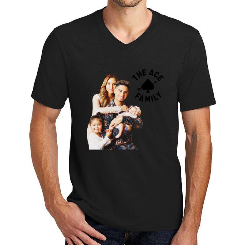 Ace Family Unisex V-Neck T-Shirt Men Black