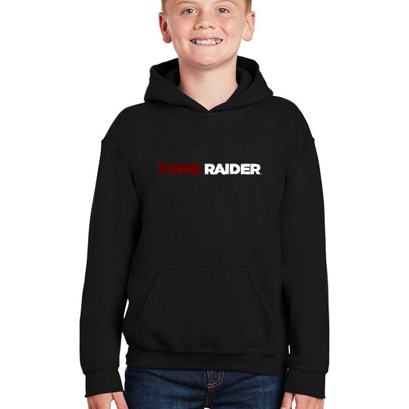 Tomb Raider Logo 2013  Youth Hooded Sweatshirt Boy Black