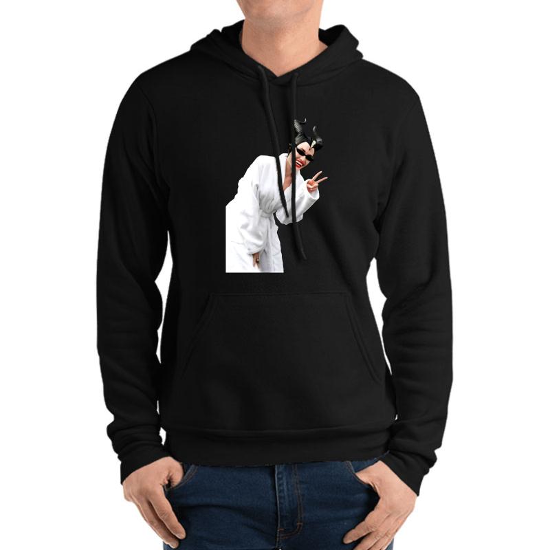 Angelina Jolie Backstage As Maleficent Unisex Hooded Sweatshirt Men Black