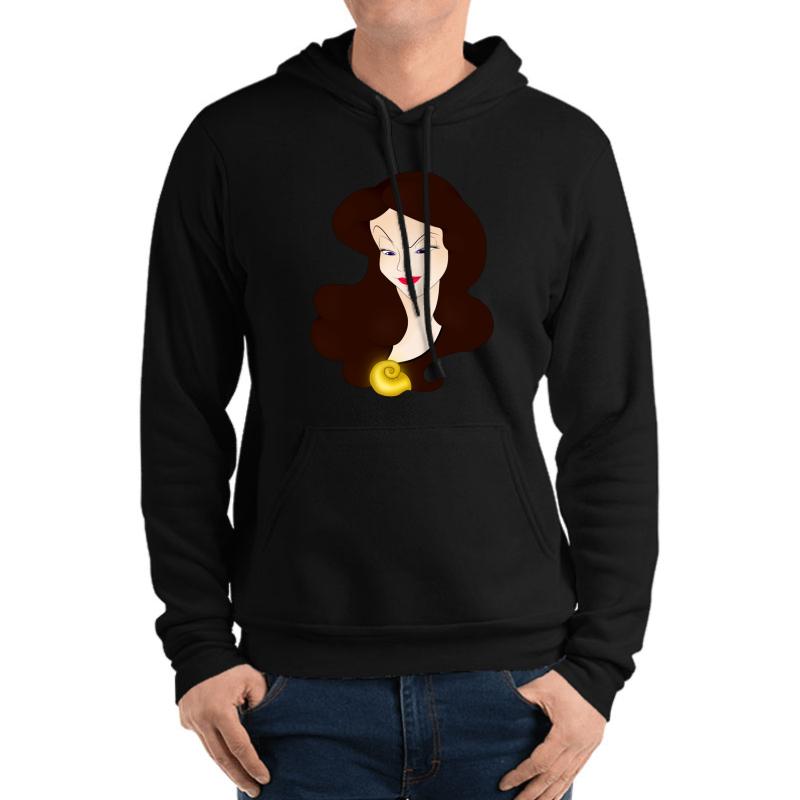 Vanessa - Ursula Unisex Hooded Sweatshirt Men Black