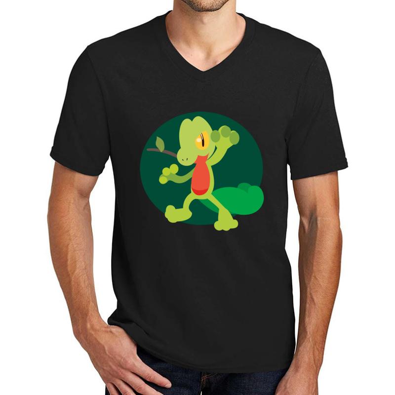 Treecko - 3Rd Gen Unisex V-Neck T-Shirt Men Black