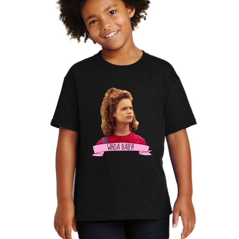 Whoa Baby Kimmy Gibler Youth T-Shirt Boy Black