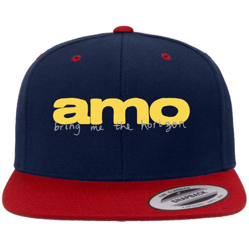 Amo Bring Me The Horizon Premium Flat Bill Snapback Cap  Navy