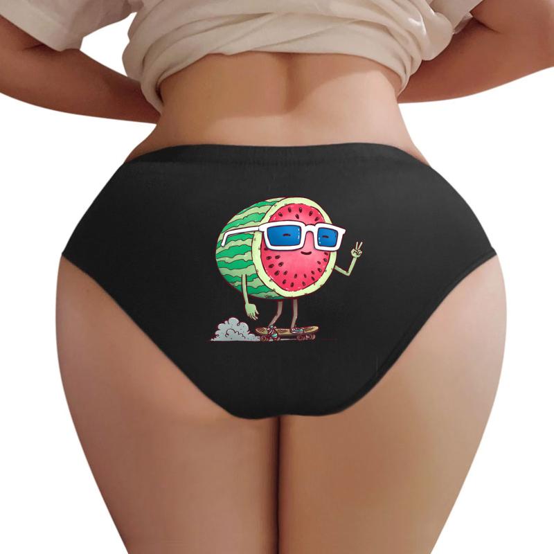 Watermelon Skater Women Underwear Panties Women Black