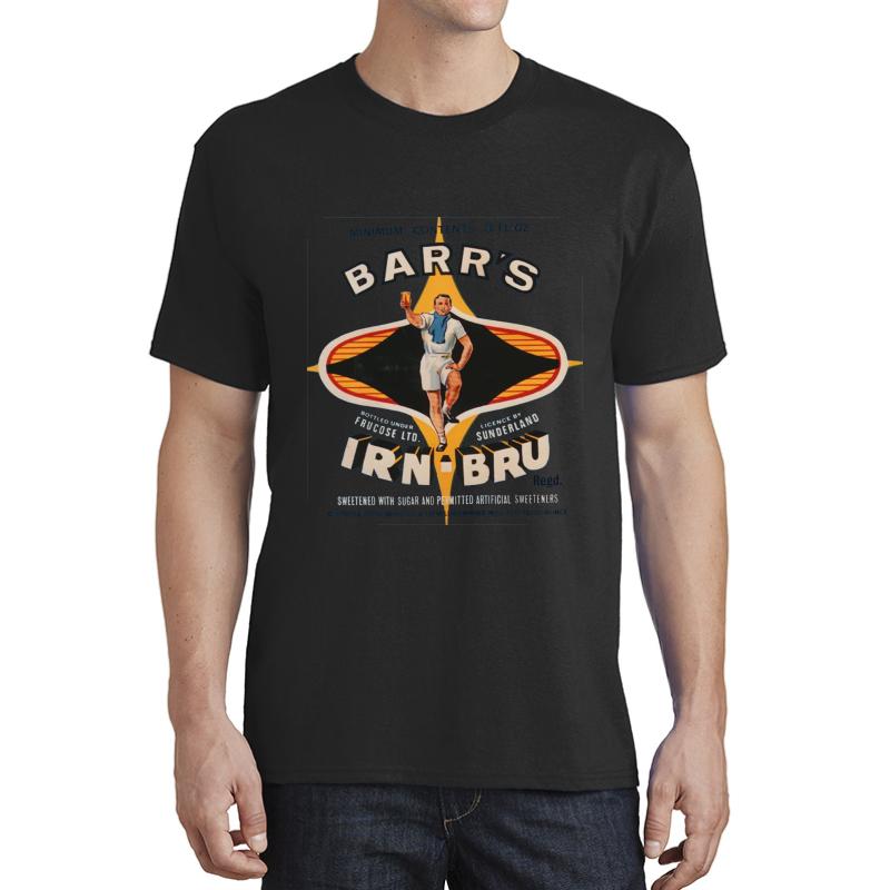 Vintage Irn-Bru Artwork Unisex T-Shirt Men Black