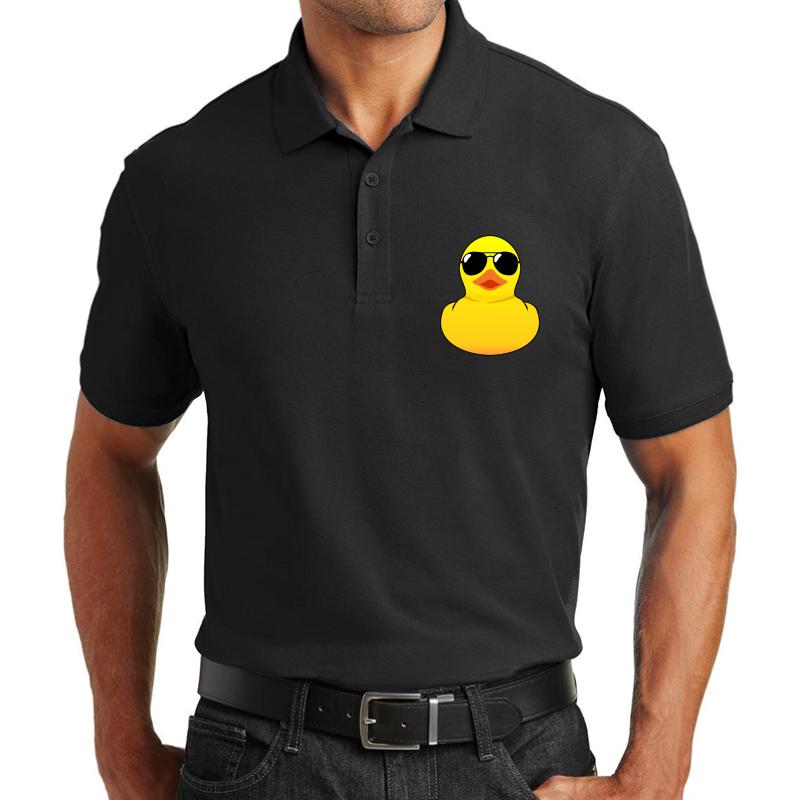 Yellow Cool Rubber Duck Unisex Polo Jersey Sport Shirt Men Black