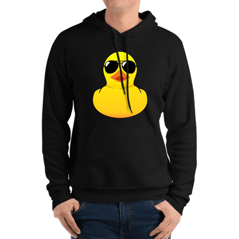 Yellow Cool Rubber Duck Unisex Hooded Sweatshirt Men Black