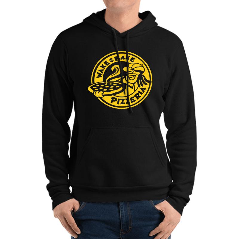 Wake & Bake Pizzeria Unisex Hooded Sweatshirt Men Black