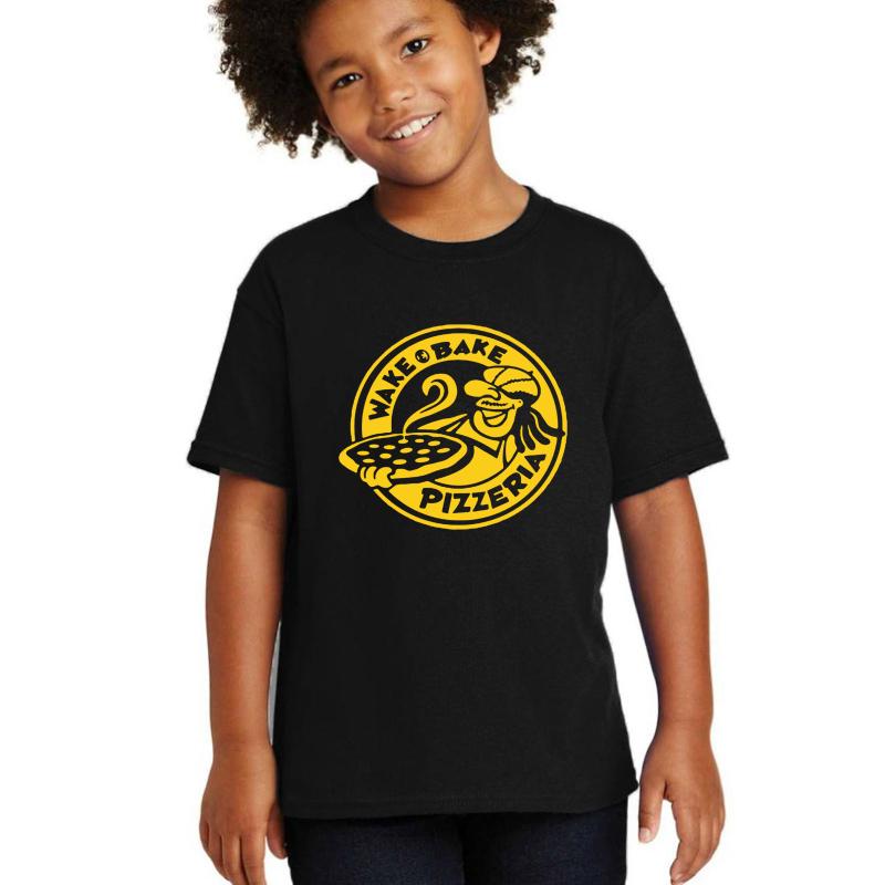 Wake & Bake Pizzeria Youth T-Shirt Boy Black