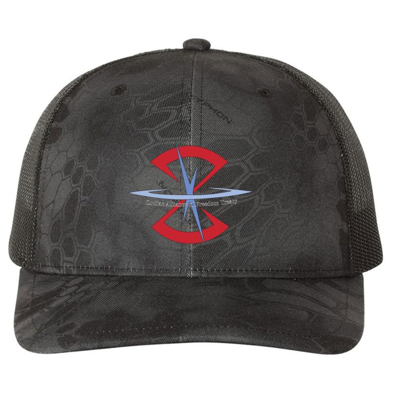 Zaft - Logo Richardson Premium Trucker Snapback Cap  Kryptek Typhon Black