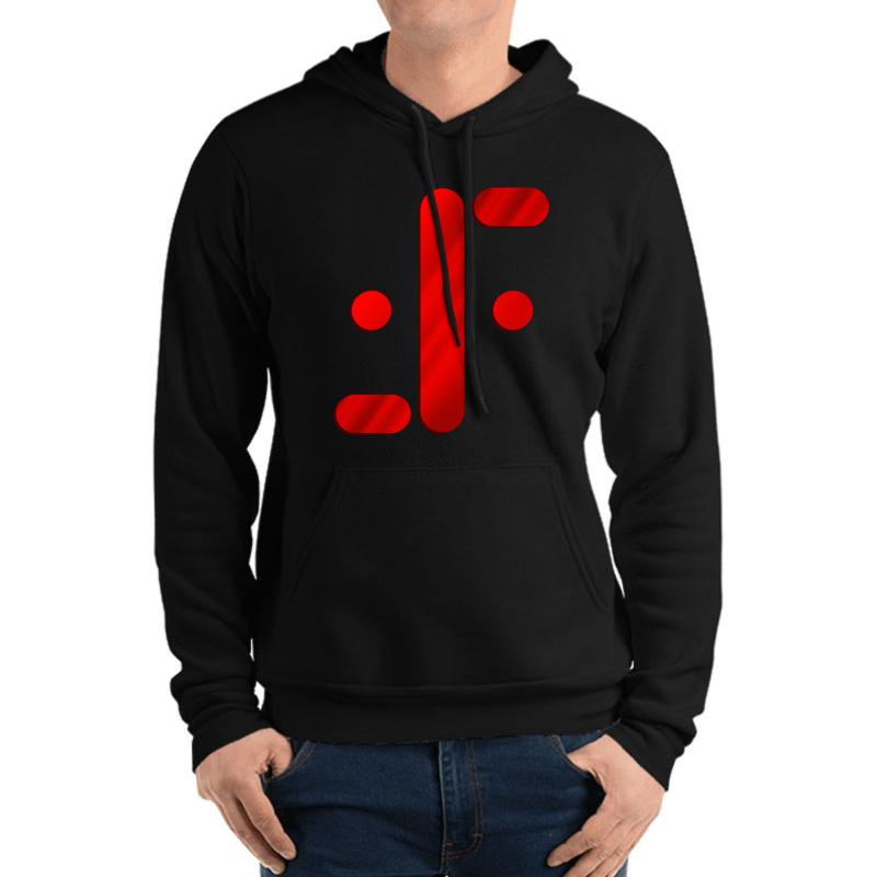 Visitor Symbol Classic 'V'  Unisex Hooded Sweatshirt Men Black