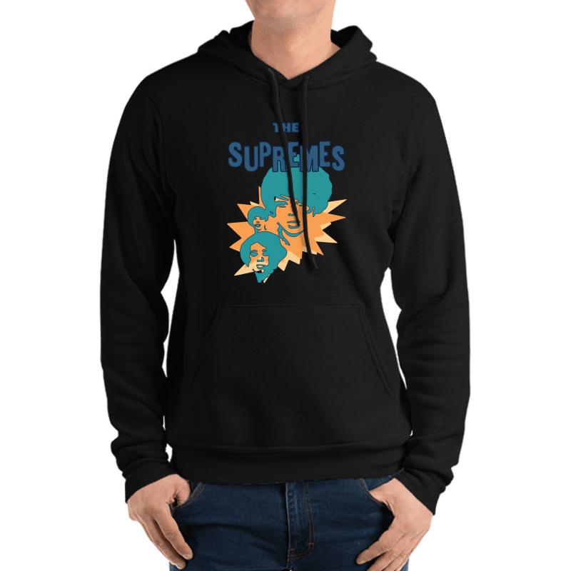 The Supremes Diana Ross Vintage 1970S 70S Motown Funk Unisex Hooded Sweatshirt Men Black