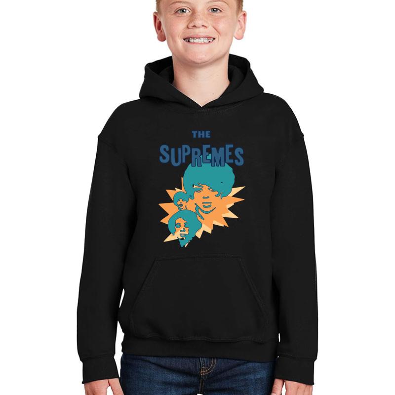 The Supremes Diana Ross Vintage 1970S 70S Motown Funk Youth Hooded Sweatshirt Boy Black