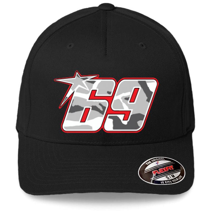 69 Nicky Hayden Flexfit Baseball Cap  Black