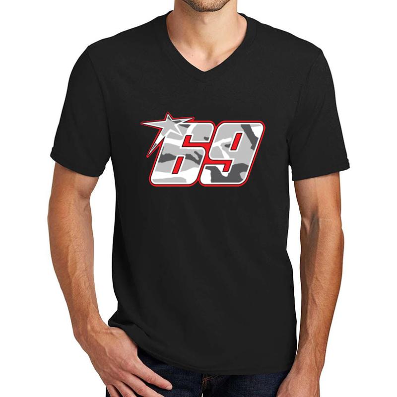 69 Nicky Hayden Unisex V-Neck T-Shirt Men Black