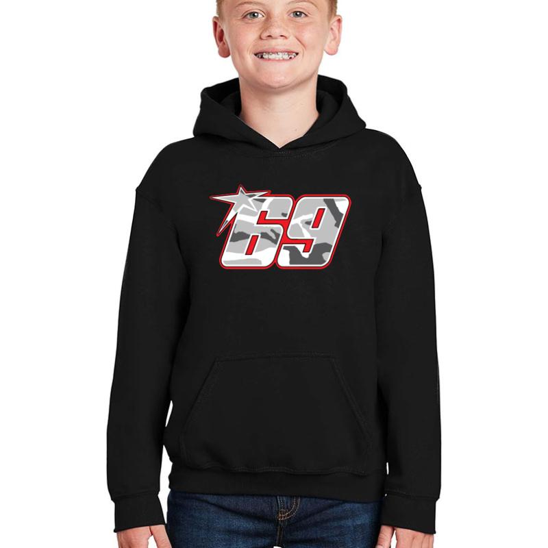 69 Nicky Hayden Youth Hooded Sweatshirt Boy Black