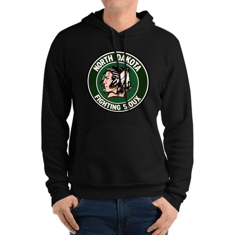 Und Fighting Sioux Hockey Unisex Hooded Sweatshirt Men Black