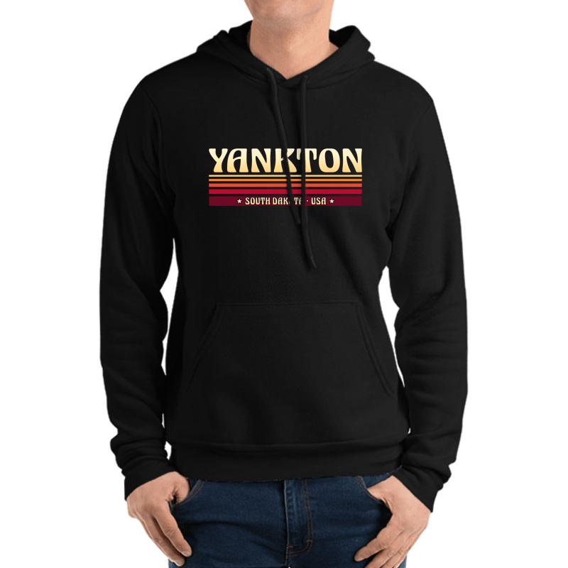 Yankton Sd South Dakota - City Souvenir Logo Design Unisex Hooded Sweatshirt Men Black