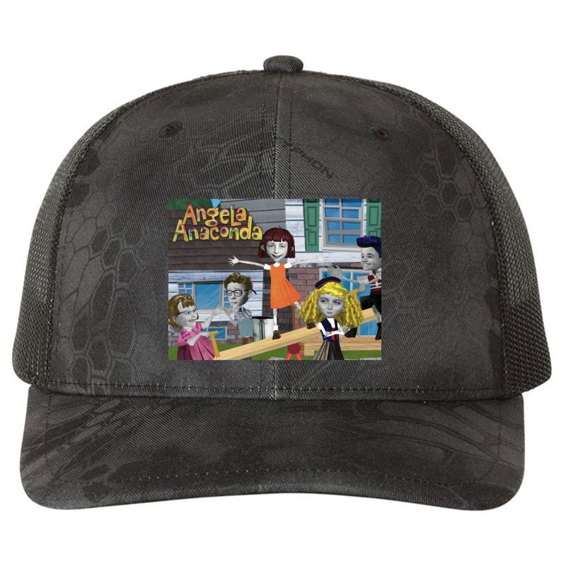 Angela Anaconda Richardson Premium Trucker Snapback Cap  Kryptek Typhon Black