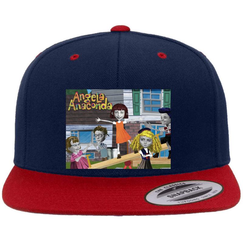 Angela Anaconda Premium Flat Bill Snapback Cap  Navy